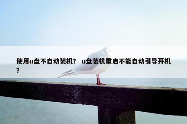 使用u盘不自动装机？ u盘装机重启不能自动引导开机？