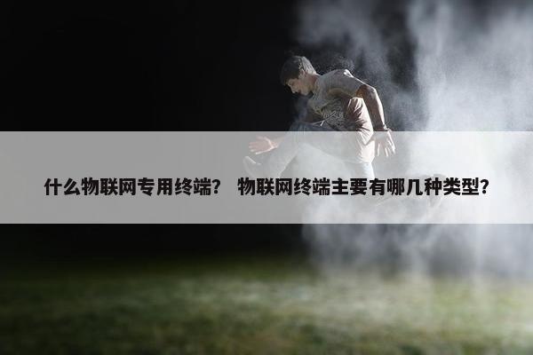 什么物联网专用终端？ 物联网终端主要有哪几种类型？