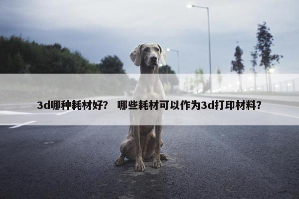 3d哪种耗材好？ 哪些耗材可以作为3d打印材料？
