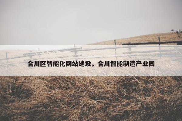 合川区智能化网站建设，合川智能制造产业园