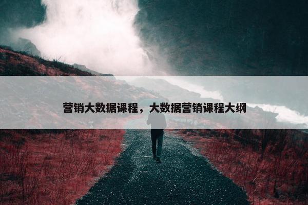 营销大数据课程，大数据营销课程大纲
