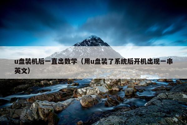 u盘装机后一直出数学（用u盘装了系统后开机出现一串英文）