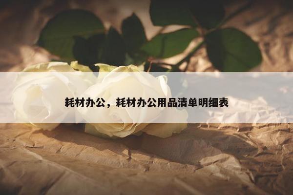 耗材办公，耗材办公用品清单明细表