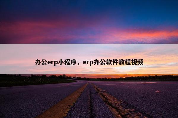 办公erp小程序，erp办公软件教程视频