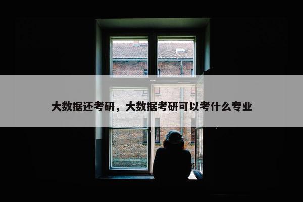 大数据还考研，大数据考研可以考什么专业