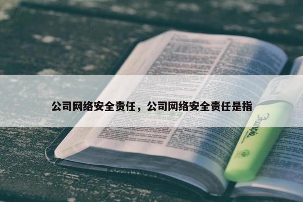 公司网络安全责任，公司网络安全责任是指