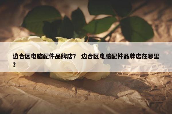 边合区电脑配件品牌店？ 边合区电脑配件品牌店在哪里？