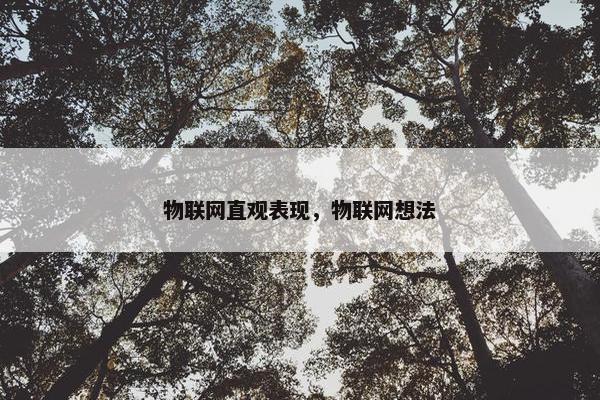 物联网直观表现，物联网想法