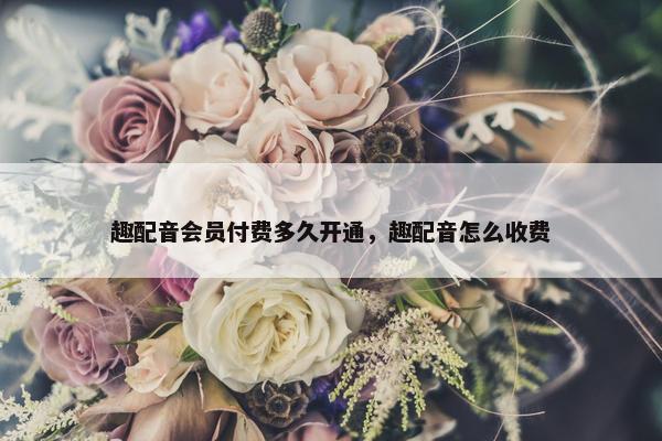 趣配音会员付费多久开通，趣配音怎么收费
