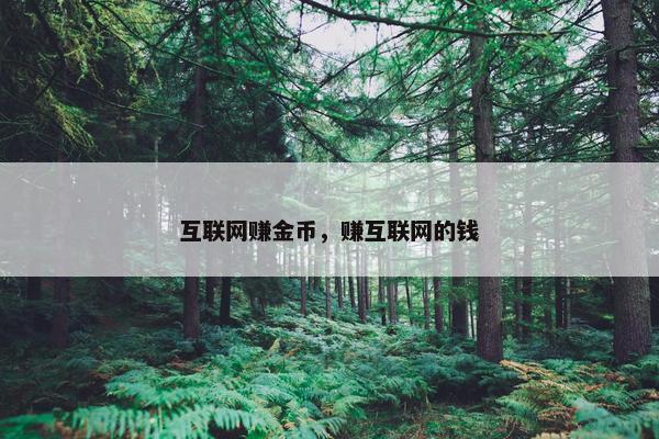 互联网赚金币，赚互联网的钱