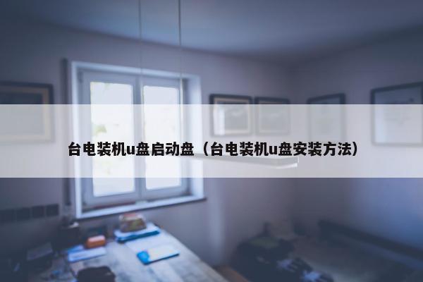 台电装机u盘启动盘（台电装机u盘安装方法）
