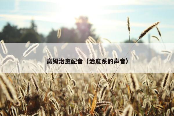 高级治愈配音（治愈系的声音）