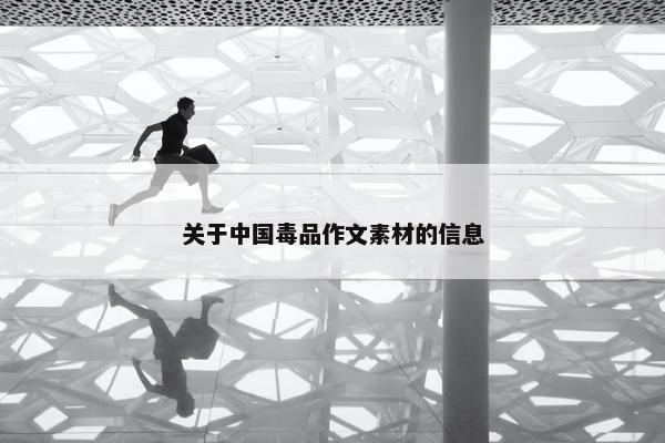 关于中国毒品作文素材的信息