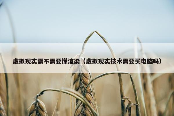 虚拟现实需不需要懂渲染（虚拟现实技术需要买电脑吗）