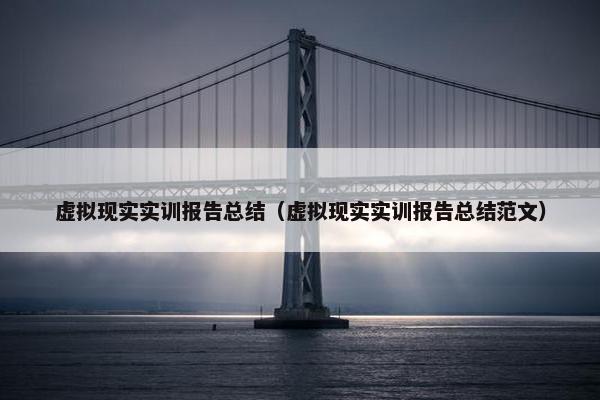 虚拟现实实训报告总结（虚拟现实实训报告总结范文）