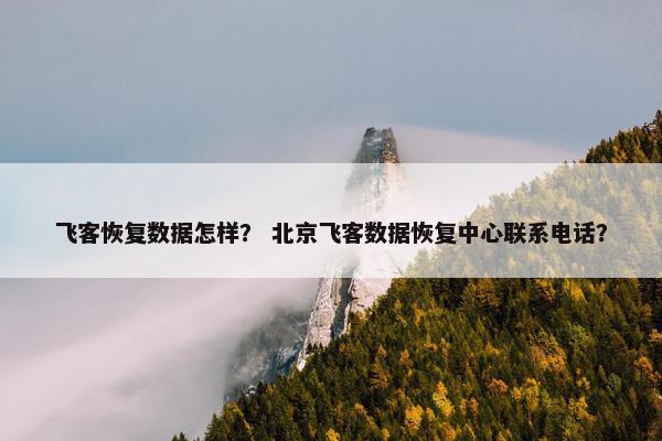 飞客恢复数据怎样？ 北京飞客数据恢复中心联系电话？