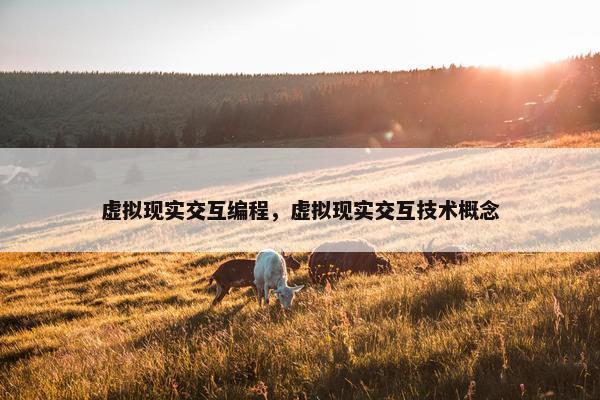 虚拟现实交互编程，虚拟现实交互技术概念