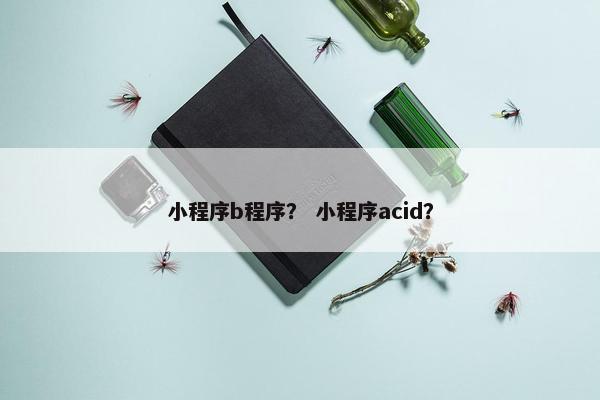 小程序b程序？ 小程序acid？