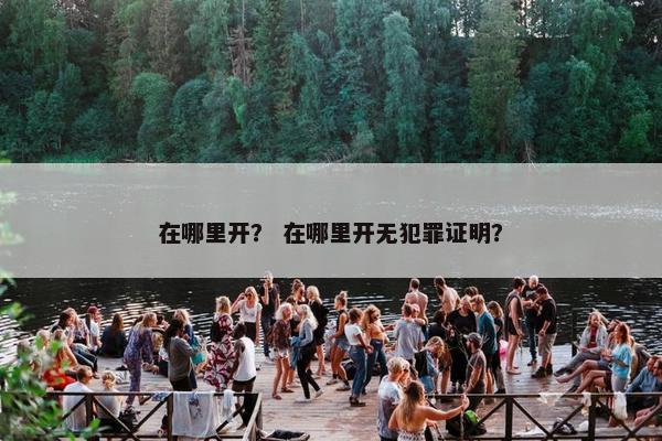 在哪里开？ 在哪里开无犯罪证明？