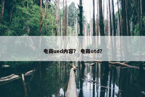 电商ued内容？ 电商otd？
