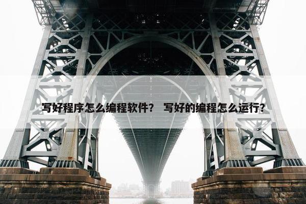 写好程序怎么编程软件？ 写好的编程怎么运行？