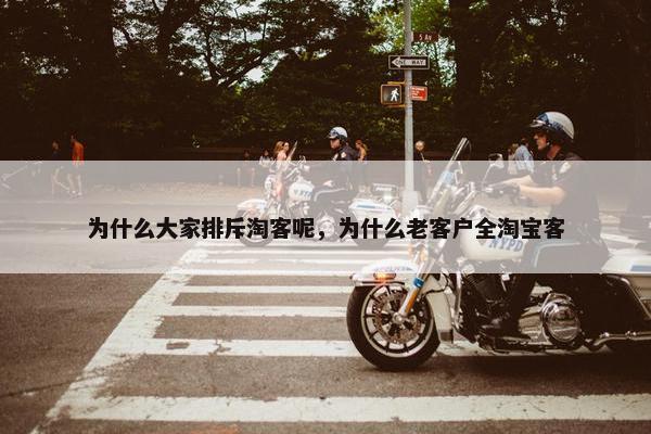 为什么大家排斥淘客呢，为什么老客户全淘宝客