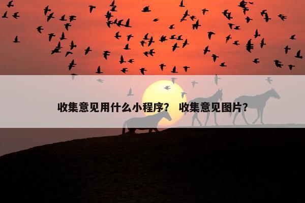 收集意见用什么小程序？ 收集意见图片？