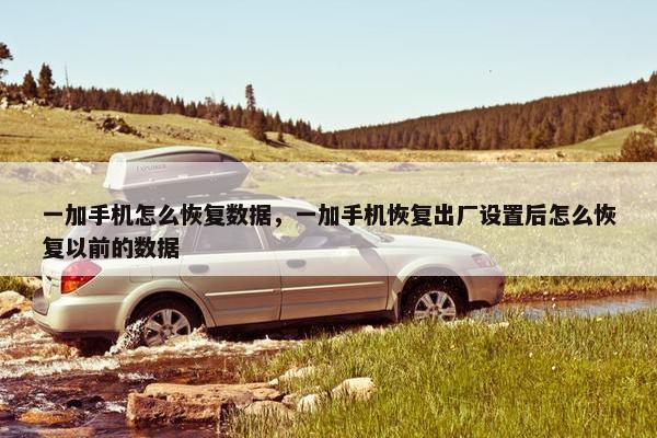 一加手机怎么恢复数据，一加手机恢复出厂设置后怎么恢复以前的数据