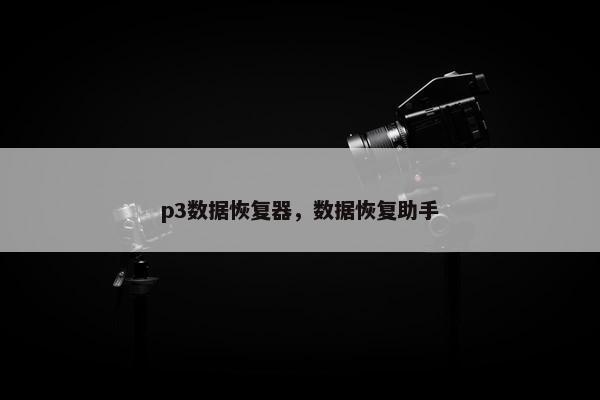 p3数据恢复器，数据恢复助手