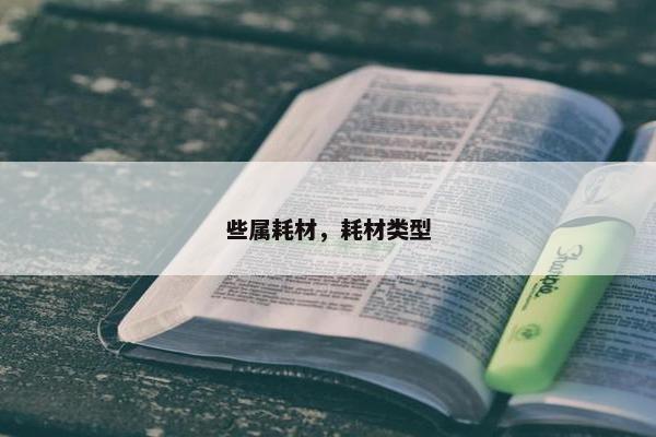 些属耗材，耗材类型
