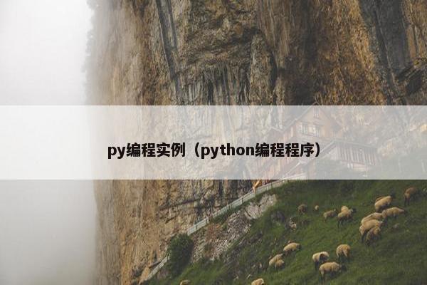 py编程实例（python编程程序）