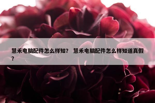 慧禾电脑配件怎么样知？ 慧禾电脑配件怎么样知道真假？