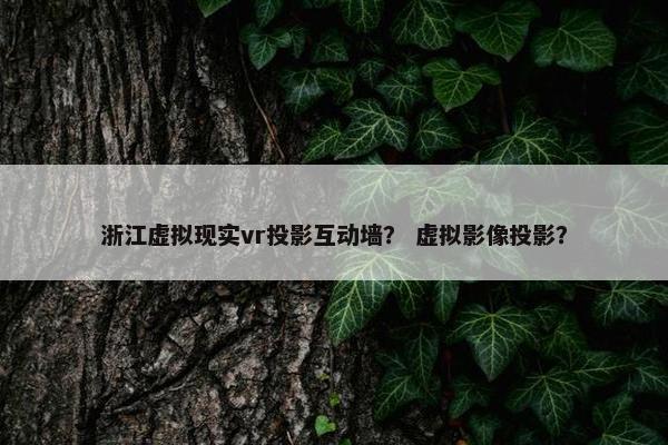 浙江虚拟现实vr投影互动墙？ 虚拟影像投影？
