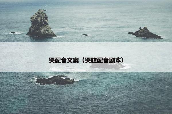 哭配音文案（哭腔配音剧本）