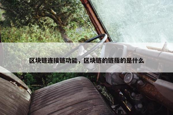 区块链连接链功能，区块链的链指的是什么