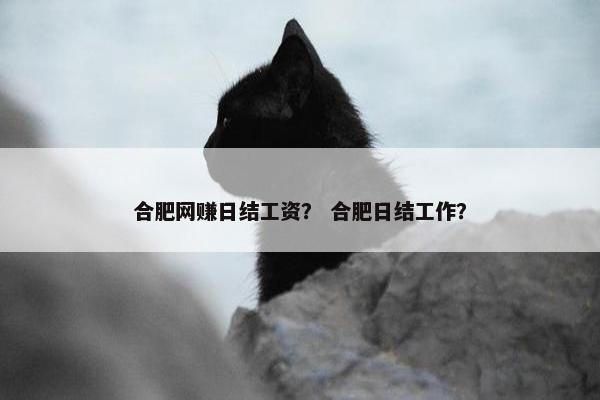 合肥网赚日结工资？ 合肥日结工作？