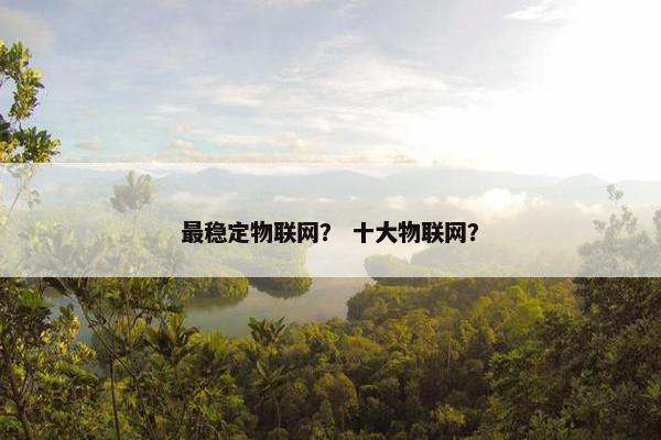 最稳定物联网？ 十大物联网？