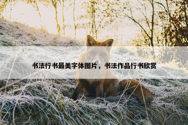 书法行书最美字体图片，书法作品行书欣赏