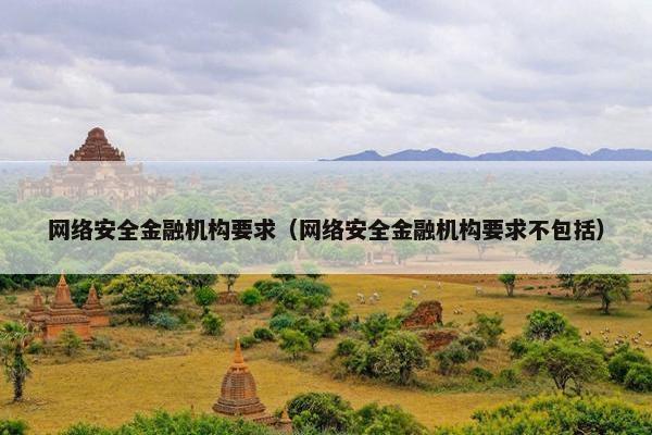 网络安全金融机构要求（网络安全金融机构要求不包括）