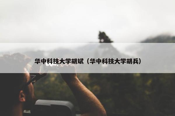 华中科技大学胡斌（华中科技大学胡兵）
