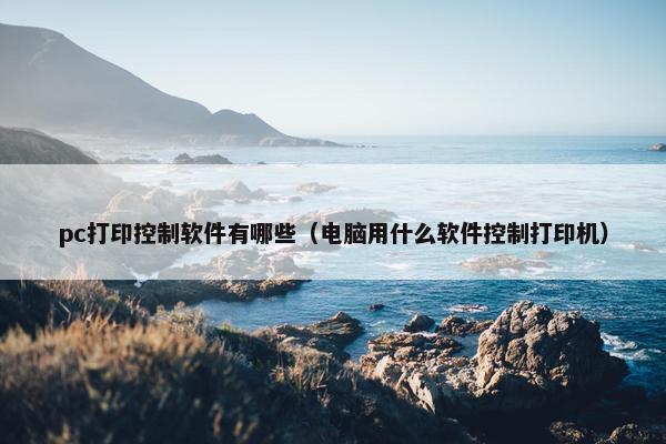 pc打印控制软件有哪些（电脑用什么软件控制打印机）