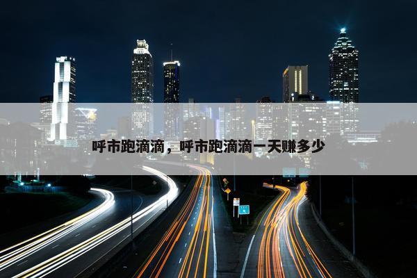 呼市跑滴滴，呼市跑滴滴一天赚多少
