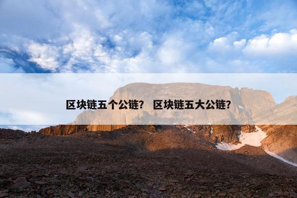 区块链五个公链？ 区块链五大公链？