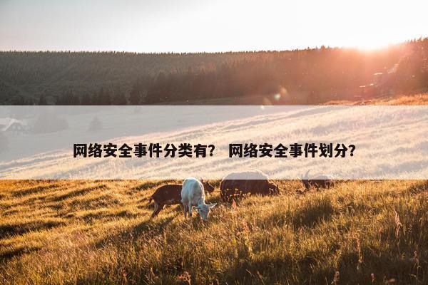 网络安全事件分类有？ 网络安全事件划分？