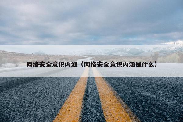 网络安全意识内涵（网络安全意识内涵是什么）