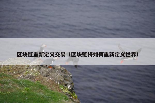 区块链重新定义交易（区块链将如何重新定义世界）