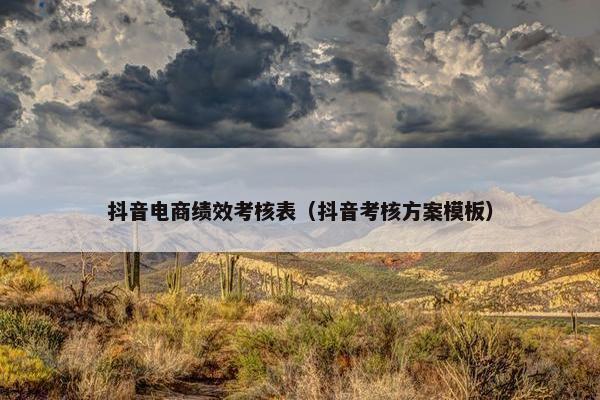 抖音电商绩效考核表（抖音考核方案模板）
