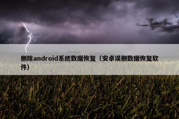删除android系统数据恢复（安卓误删数据恢复软件）