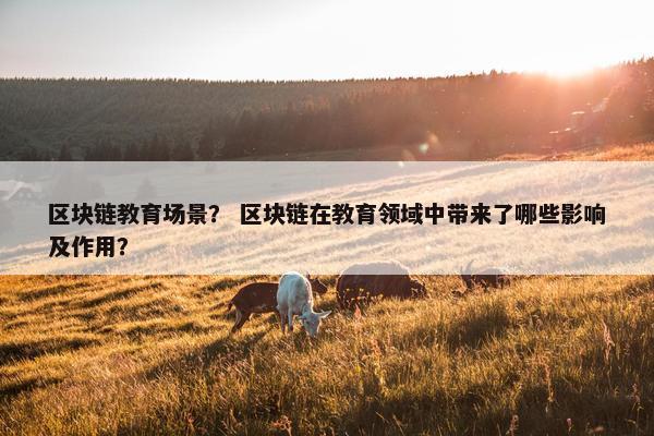 区块链教育场景？ 区块链在教育领域中带来了哪些影响及作用？