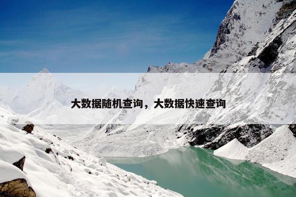 大数据随机查询，大数据快速查询